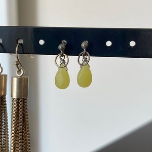 Yellow drop earrings
